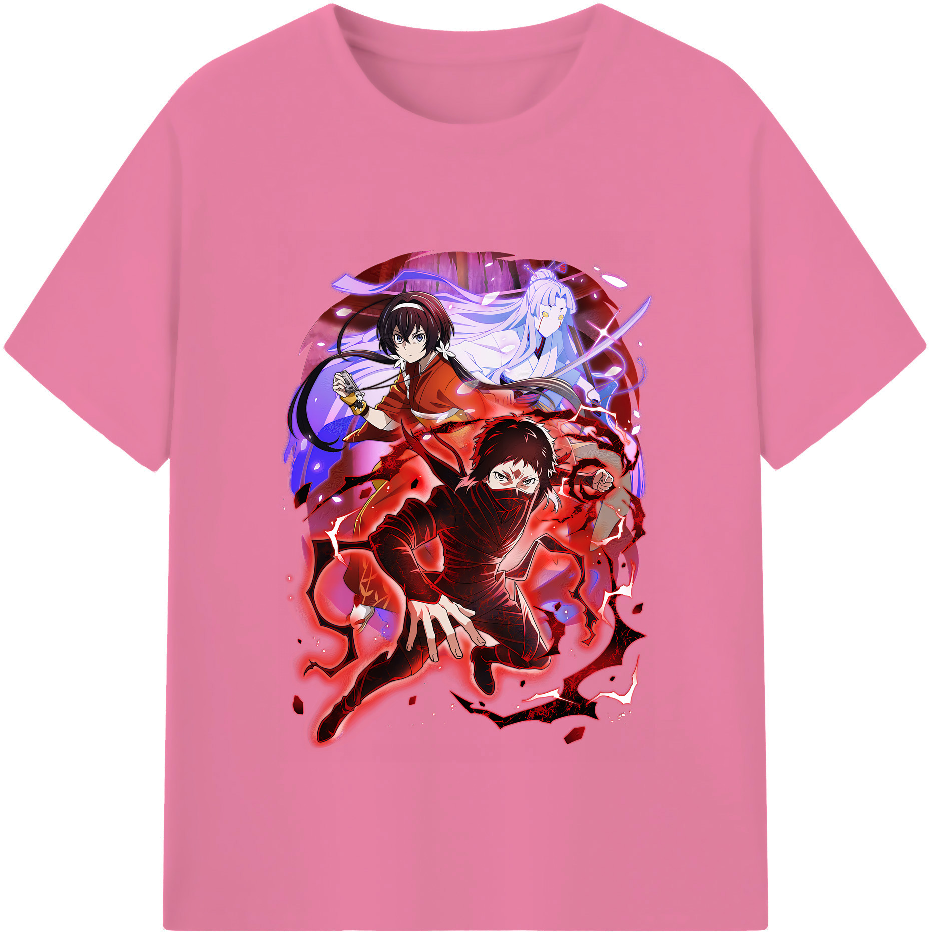 （画像用） 文豪ストレイドッグス Bungo Stray Dogs 綿100％半袖Tシャツ（フロントプリント）